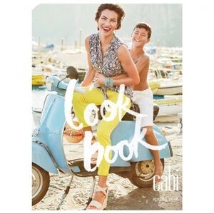 CAbi #5038 White/Blue Plaza Sleeveless Top